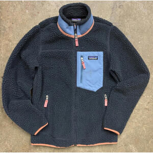 Patagonia Retro X Fleece Jacket Women's Small Deep Pile Full Zip Outdoor Blue